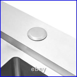 1.0 Large Deep Single Bowl Square Stainless Steel Kitchen Sinks Undermount Inset