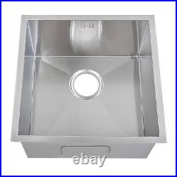 1.0 Single Bowl Handemade Satin Stainless Steel Under Mount Kitchen Sink (DS006)