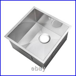 1.0 Single Bowl Handemade Satin Stainless Steel Under Mount Kitchen Sink (DS006)
