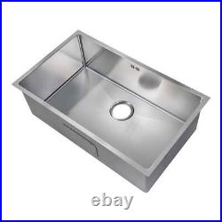 1.0 Single Bowl Handemade Satin Stainless Steel Undermount Kitchen Sink (S017)
