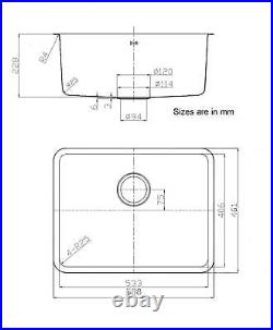 1.0 Single Bowl Stainless Steel Matt Brushed Undermount Kitchen Sink (02 bs)