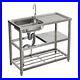 2024-Catering-Sink-Commercial-Kitchen-Stainless-Steel-1-2-Bowls-Drainer-Unit-Tap-01-ywh