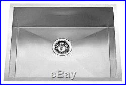 22x18 Single Bowl Undermount Stainless Steel Kitchen Sink Zero Radius