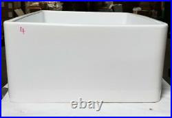 30 inch Apron Farmhouse Fireclay Fluted and Plain Single Bowl Sink White LG. 39