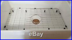 30 inch Apron Farmhouse Fireclay Single Bowl Kitchen Sink with Elongated Drain