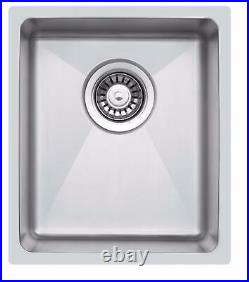 340 x 440mm Inset/Undermount Single Bowl Stainless Steel Kitchen Sink (A016)
