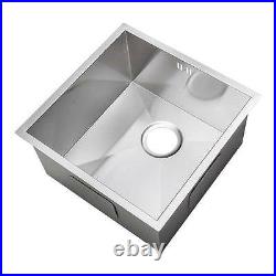 440x440mm Deep Single Bowl Handmade Stainless Steel Undermount Sink & Grid DS006