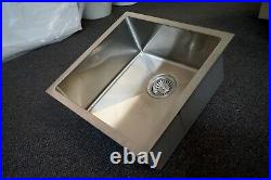 450mm Square Handmade 304 Grade Stainless Steel Single Bowl Laundry/Kitchen Sink