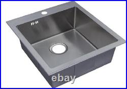 560 x 500mm Inset Single Bowl Handmade Stainless Steel Kitchen Sinks (DS026-1)