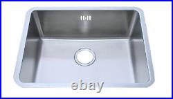 588 x 461mm Undermount Brushed Stainless Steel Single Bowl Kitchen Sink (A02 bs)