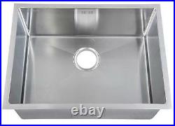 590 x 440mm Single Bowl Handmade Undermount Sink With Easy Clean Corners DS016