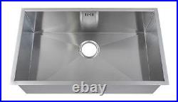 740 x 440mm Deep Wide Single Bowl Handmade Steel Undermount Kitchen Sink (DS008)