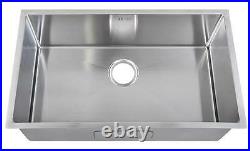 740 x 440mm Single Bowl Handmade Undermount Sink with Easy Clean Corners DS017