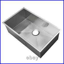 740x440mm Deep Wide Single Bowl Handmade Steel Undermount Sink & Grid DS008
