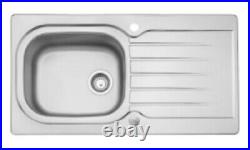 Rangemaster CBL595WH Belfast 60cm Single Bowl Ceramic Sink Incl Chrome Waste Kit 