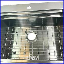 AKDY KS0528 25 in. X 22 in. Single Bowl Drop-in Kitchen Sink with Workstation