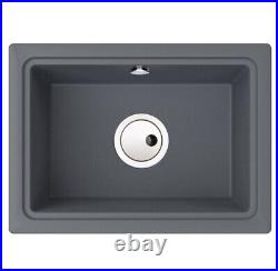 Abode AW3167 Grey Denton Granite Single Bowl Kitchen Sink