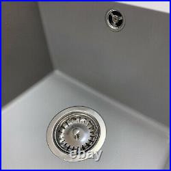 Astini Xeron 1.0 Bowl Grey SMC Synthetic Reversible Kitchen Sink & Waste