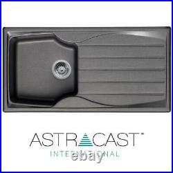 Astracast Sierra 1.0 Bowl Reversible Graphite Grey Kitchen Sink And Waste Kit