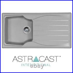 Astracast Sierra 1.0 Bowl Reversible Light Grey Kitchen Sink And Waste Kit