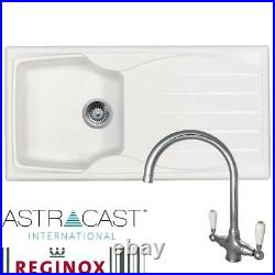 Astracast Sierra 1.0 Bowl White Kitchen Sink And Reginox Elbe Chrome Mixer Tap