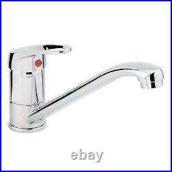 Astracast Sierra 1.5 Bowl Light Grey Composite Kitchen Sink And Chrome Mixer Tap