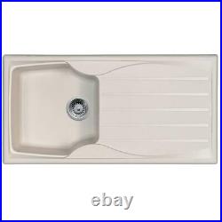 Astracast Sierra 1 Bowl Cream Reversible Kitchen Sink & Reginox Elbe Chrome Tap