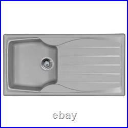 Astracast Sierra 1 Bowl Light Grey Kitchen Sink And CDA TC20 Swivel Mixer Tap