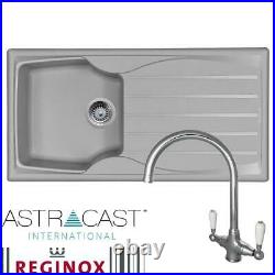 Astracast Sierra 1 Bowl Light Grey Reversible Kitchen Sink And Reginox Elbe Tap