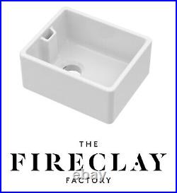 Balterley Fireclay Belfast Single Bowl Kitchen Sink 460 x 380 x 205mm White
