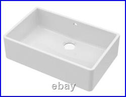 Balterley Fireclay Single Bowl Butler Kitchen Sink 220 x 500 x 795mm White