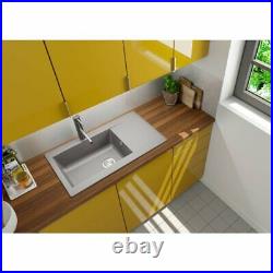 Belfry Kitchen Tenley Single Bowl Inset Kitchen Sink Grey/Brown/Blue