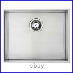 Belfry Kitchen Undermount Sink Single Bowl, Stainless Steel Silver 53cm L x 43cm