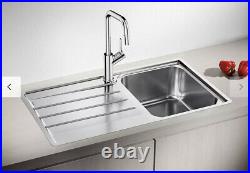 Blanco Lemis 45-S IF Inset Single Bowl Kitchen Sink, Stainless Steel RRP £274