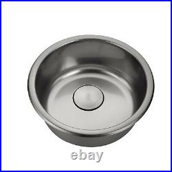 Burnished Gunmetal stainless steel Single Round bowl kitchen sink trough 420 mm