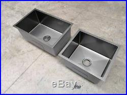 Burnished gunmetal Black stainless steel kitchen single sink trough 280 mm deep