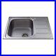 CDA-Kitchen-Single-Bowl-Sink-with-Mini-Drainer-Stainless-Steel-KA55SS-01-otls