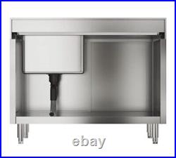 Cabinet Sink Commercial Kitchen Stainless Steel Single Bowl Right Platform