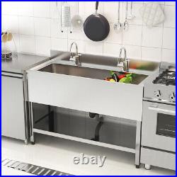 Catering Sink Commercial Kitchen Stainless Steel Large Single Bowl Drainer Unit