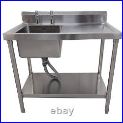 Catering Sink Commercial Stainless Steel 100cm / 1000mm Single Bowl Kitchen Use