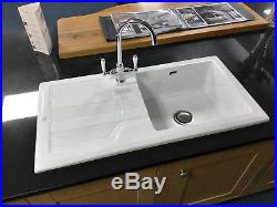 Ceramic Single Bowl Kitchen Sink By Rak 20 Year Guarantee With Waste Option