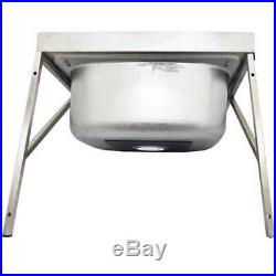 Cleaners Sink Single Bowl Mop Wall Sinks Stainless Steel Laundry Trough 45x55cm