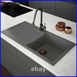 Comite Granite Single Bowl Kitchen Sink-GREY- with Reversible Drainer-£155