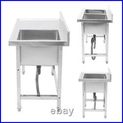 Commercial Catering Deep Sink Stainless Steel Single/Double Bowl Kitchen Drainer