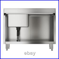 Commercial Catering Kitchen Sink Stainless Steel Sink Cabinet Table Single Bowl