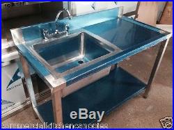 Commercial Catering Kitchen Stainless steel Sink, Single bowl, Right Hand1000x600