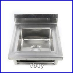 Commercial Catering Sink Stainless Steel Hand Wash Kitchen Single Bowl Drainer