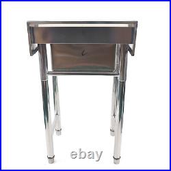 Commercial Catering Sink Stainless Steel with Legs Kitchen Wash Table Single Bowl