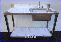 Commercial Kitchen Catering Single Bowl Sink 1m