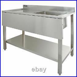 Commercial Sink Stainless Steel Catering Kitchen Single Bowl 1.0 Unit LH B1431